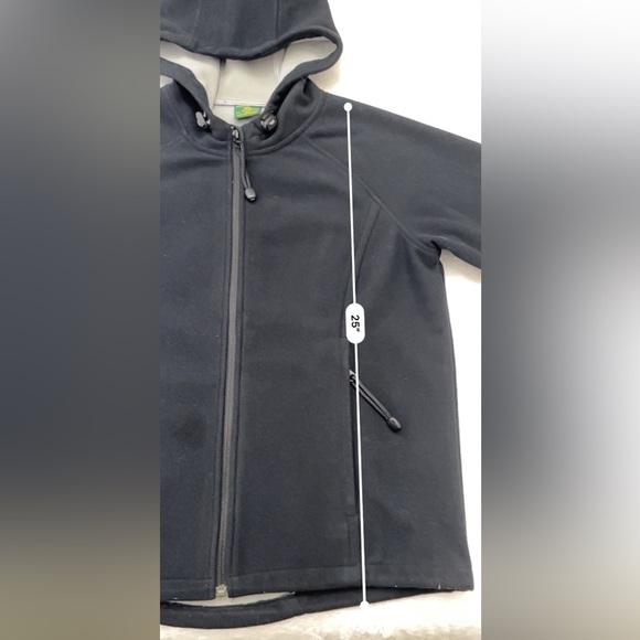 Cabela’s Black Softshell Hooded Jacket Women’s M Fleece Lined Outdoor Coat 1 - Picture 6 of 14